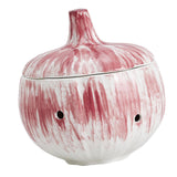 Maxbell Garlic Keeper Container with Lids Holder for Countertop Lemon Red