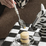 Maxbell 4 Piece Pearl Handle Cutlery Set Silver Collection Tea Spoon for Dinner