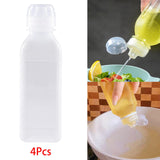 Maxbell 4x Outdoor Oil Bottle Clear Condiment Container Sauce for Barbecue Supplies 300ml
