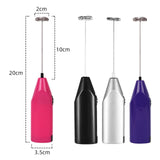 Maxbell Milk Frother Drink Mixer Foam Maker Whisk Stainless Steel Spring Head Whisks Black