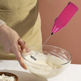 Maxbell Milk Frother Drink Mixer Foam Maker Whisk Stainless Steel Spring Head Whisks Pink