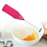 Maxbell Milk Frother Drink Mixer Foam Maker Whisk Stainless Steel Spring Head Whisks Pink
