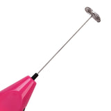 Maxbell Milk Frother Drink Mixer Foam Maker Whisk Stainless Steel Spring Head Whisks Pink