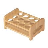 Maxbell Wooden Glass Holder Mug Organizer Serving Holder Cup Rack for Bar Hotel Events 12 Holes