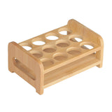 Maxbell Wooden Glass Holder Mug Organizer Serving Holder Cup Rack for Bar Hotel Events 12 Holes