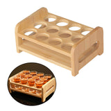 Maxbell Wooden Glass Holder Mug Organizer Serving Holder Cup Rack for Bar Hotel Events 12 Holes