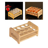 Maxbell Wooden Glass Holder Mug Organizer Serving Holder Cup Rack for Bar Hotel Events 12 Holes