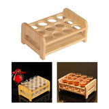 Maxbell Wooden Glass Holder Mug Organizer Serving Holder Cup Rack for Bar Hotel Events 12 Holes