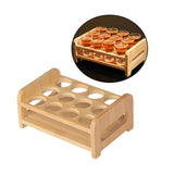 Maxbell Wooden Glass Holder Mug Organizer Serving Holder Cup Rack for Bar Hotel Events 12 Holes