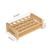 Maxbell Wooden Glass Holder Mug Organizer Serving Holder Cup Rack for Bar Hotel Events 24 Holes