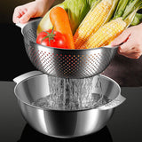 Maxbell Rice Washing Basket with Handles Salads Basket for Washing filter