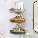 Maxbell Corner Bathroom Shelf Kitchen Organiser Sturdy Shelf Basket Storage Rack Aureate