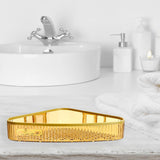 Maxbell Corner Bathroom Shelf Kitchen Organiser Sturdy Shelf Basket Storage Rack Aureate