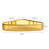 Maxbell Corner Bathroom Shelf Kitchen Organiser Sturdy Shelf Basket Storage Rack Aureate