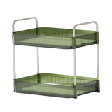 Maxbell Drain Rack 2 Tier Makeup Caddy Stainless Steel Pipe for Table Bedroom Office Green Drain rack