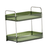 Maxbell Drain Rack 2 Tier Makeup Caddy Stainless Steel Pipe for Table Bedroom Office Green Drain rack