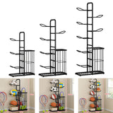 Maxbell Metal Ball Storage Holder Freestanding Basketball Storage Rack for Soccer S