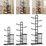 Maxbell Metal Ball Storage Holder Freestanding Basketball Storage Rack for Soccer S