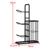 Maxbell Metal Ball Storage Holder Freestanding Basketball Storage Rack for Soccer S