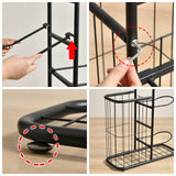 Maxbell Metal Ball Storage Holder Freestanding Basketball Storage Rack for Soccer S