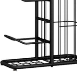 Maxbell Metal Ball Storage Holder Freestanding Basketball Storage Rack for Soccer M