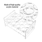 Maxbell Glasses Holder Transparent Glass Display with Handle for Home