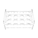 Maxbell Glasses Holder Transparent Glass Display with Handle for Home
