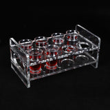 Maxbell Glasses Holder Transparent Glass Display with Handle for Home