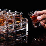 Maxbell Glasses Holder Transparent Glass Display with Handle for Home