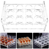 Maxbell Glasses Holder Transparent Glass Display with Handle for Home