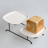 Maxbell Dessert Serving Tray Tabletop Dessert Plate Organizer for Holiday Buffet Number Eight Pattern