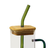 Maxbell Drinking Clear Glasses Birthday Gifts for Iced hot Cold Beverages Green