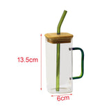 Maxbell Drinking Clear Glasses Birthday Gifts for Iced hot Cold Beverages Green