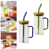 Maxbell Drinking Clear Glasses Birthday Gifts for Iced hot Cold Beverages Green