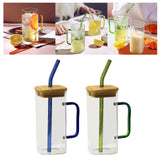 Maxbell Drinking Clear Glasses Birthday Gifts for Iced hot Cold Beverages Green
