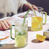Maxbell Drinking Clear Glasses Birthday Gifts for Iced hot Cold Beverages Green