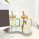 Maxbell Drinking Clear Glasses Birthday Gifts for Iced hot Cold Beverages Green