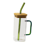 Maxbell Drinking Clear Glasses Birthday Gifts for Iced hot Cold Beverages Green