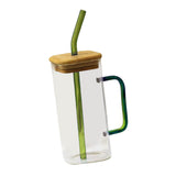Maxbell Drinking Clear Glasses Birthday Gifts for Iced hot Cold Beverages Green