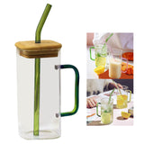 Maxbell Drinking Clear Glasses Birthday Gifts for Iced hot Cold Beverages Green