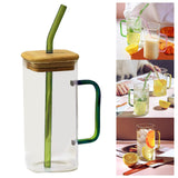 Maxbell Drinking Clear Glasses Birthday Gifts for Iced hot Cold Beverages Green