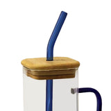 Maxbell Drinking Clear Glasses Birthday Gifts for Iced hot Cold Beverages Blue