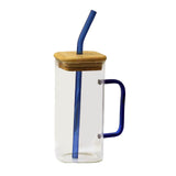 Maxbell Drinking Clear Glasses Birthday Gifts for Iced hot Cold Beverages Blue