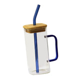 Maxbell Drinking Clear Glasses Birthday Gifts for Iced hot Cold Beverages Blue