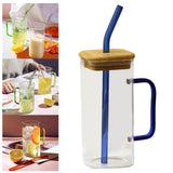 Maxbell Drinking Clear Glasses Birthday Gifts for Iced hot Cold Beverages Blue