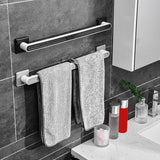 Maxbell Wall Mounting Towel Bar Accessories Multifunctional Single Layer for Cabinet Large black