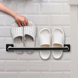 Maxbell Wall Mounting Towel Bar Accessories Multifunctional Single Layer for Cabinet Large black