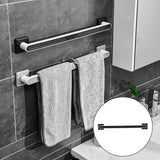 Maxbell Wall Mounting Towel Bar Accessories Multifunctional Single Layer for Cabinet Large black