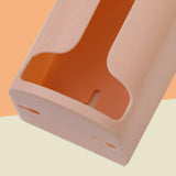 Maxbell Storage Box Grocery Bag Holder Wall Mounted for Restaurant Hotel Pantry Orange