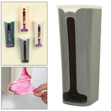 Maxbell Storage Box Grocery Bag Holder Wall Mounted for Restaurant Hotel Pantry Grey